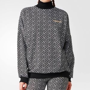 Adidas Crew Neck All Over Print Pullover Sweatshirt | Women’s Size Small